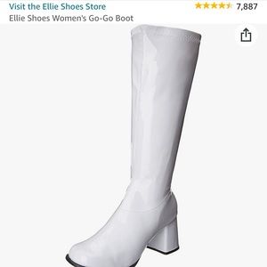 Costume white Go Go boots
